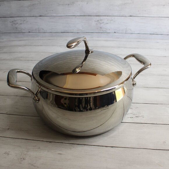 NEW Tupperware Chef Series Dutch Oven Stock Pot Stainless Steel 6 Qt with Cover - Picture 8 of 8